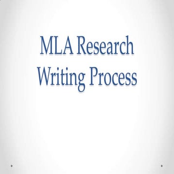 Library mla workshop