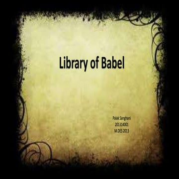 Library of Babel Illustrations