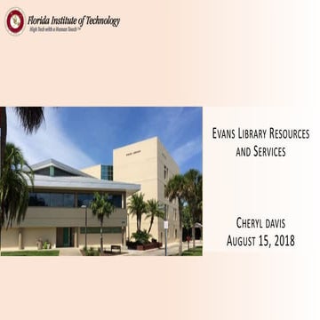 Evans Library Overview of Website