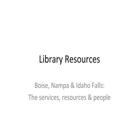 Library resources