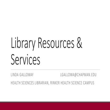 Library resources- CSD -  08 2016