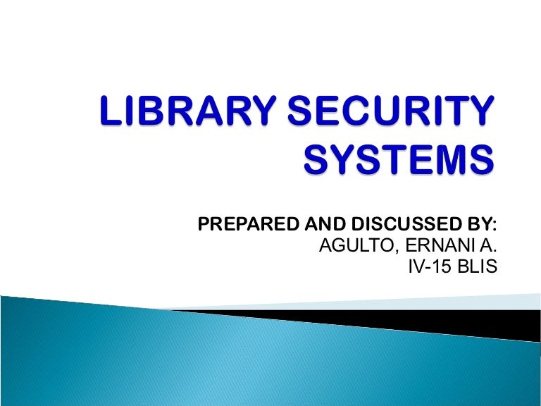 Library security systems