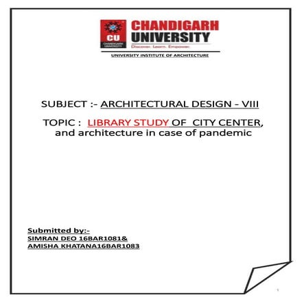 Library study of city center, bhopal