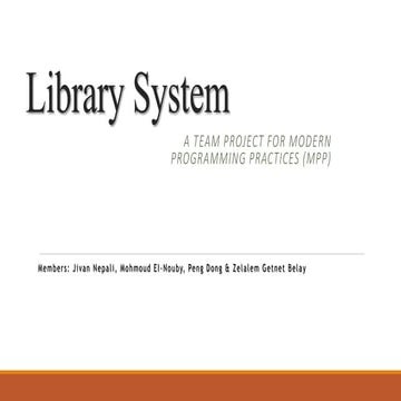 Library System Implementation with JavaFx