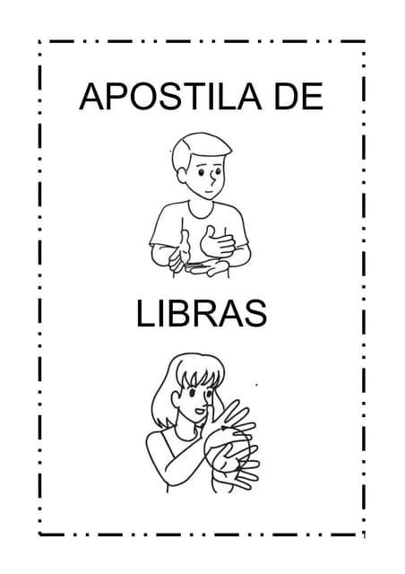 Apostila com atividades de Libras
