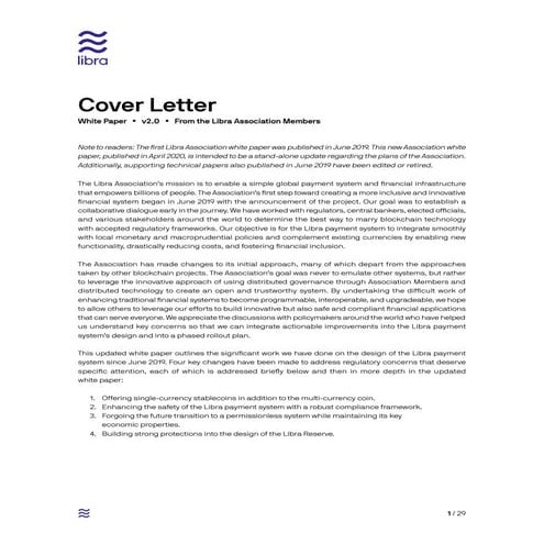 White Paper Libra Facebook April 2020