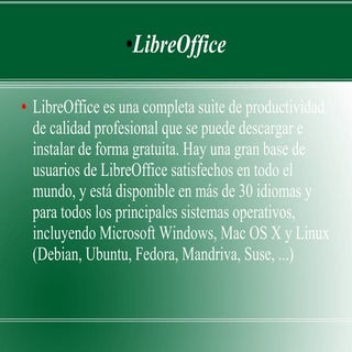 LibreOffice suite de productividad
