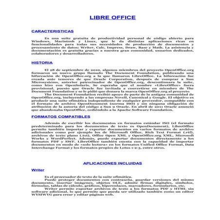 Libre office: interesante historia