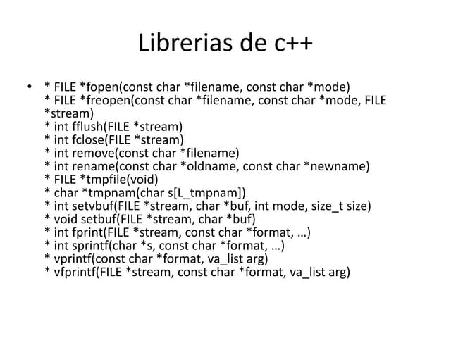 Librerias de c++