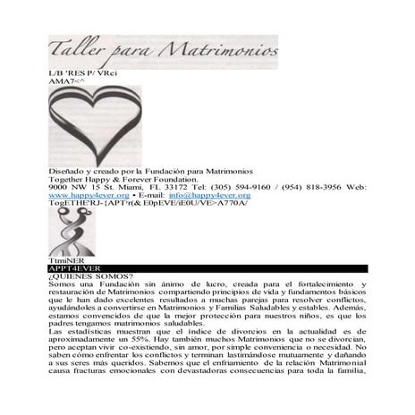 Libres para amar taller para matrimonios