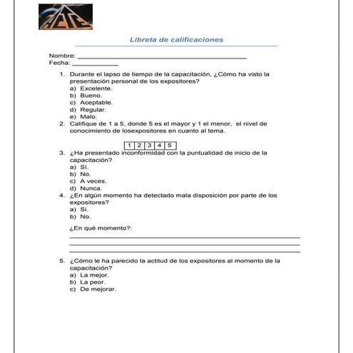 Libreta de calificaciones