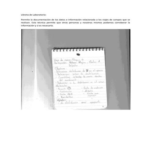 Libreta de laboratorio