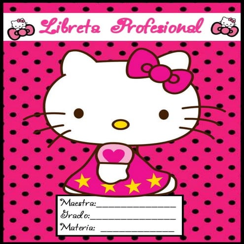 Libreta profesional 2014 Hello Kitty