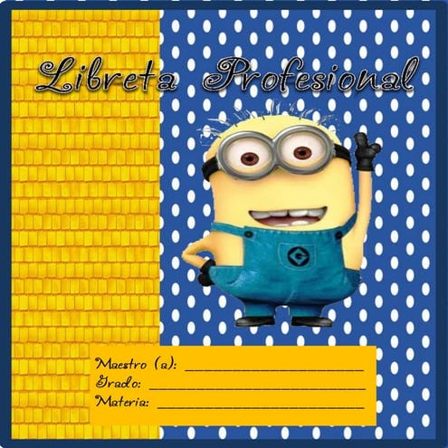 Libreta profesional 2014 minions