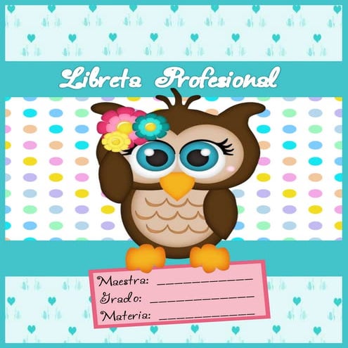 Libreta profesional buho
