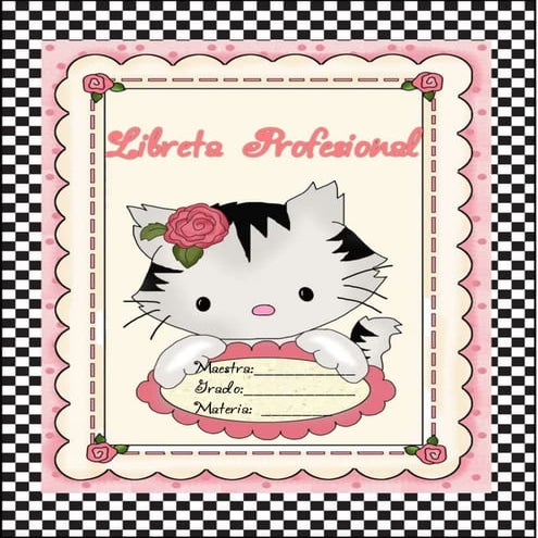 Libreta profesional gatos