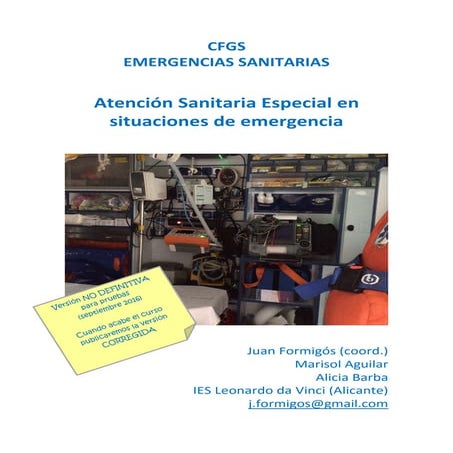 Atención Sanitaria Especial en Situaciones de Emergencia