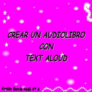 Crear un audiolibro