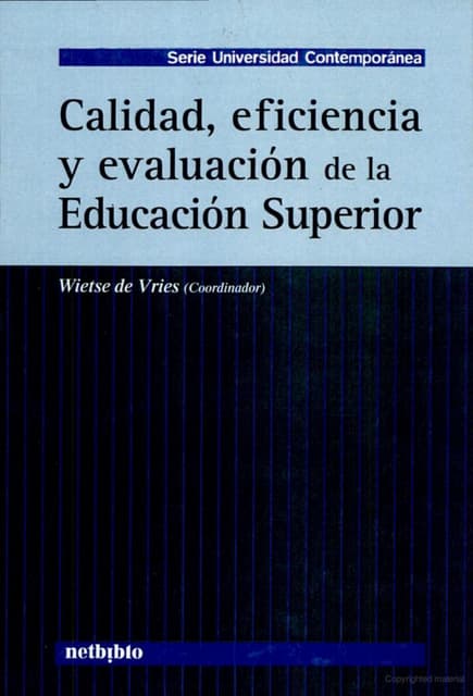 Calidad eficiencia y evaluación de ...