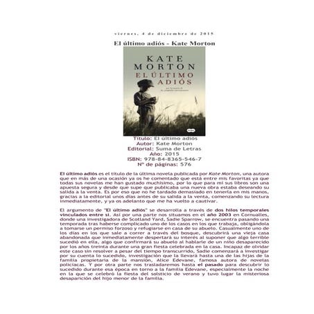 Libro El Ultimo Adios Pdf