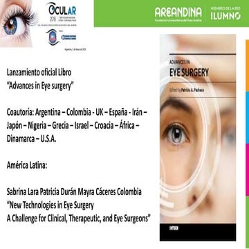Presentacion Libro advances in ocular surgery Sbrina Lara Patricia Duran Mayr...