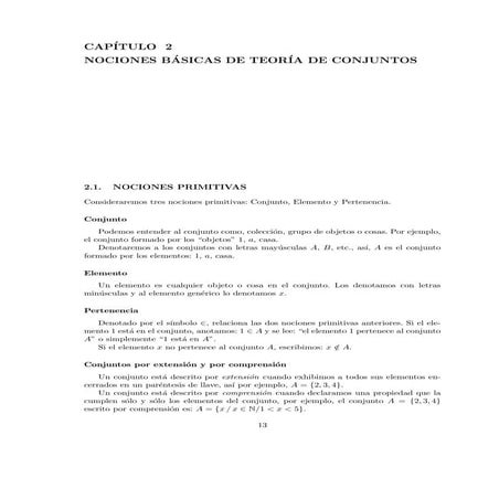 Álgebra Capítulo 2 (Teoría de Conjuntos)
