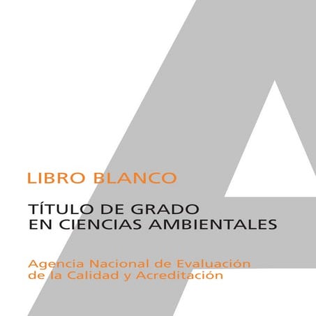 Libro blanco ciencias ambientales