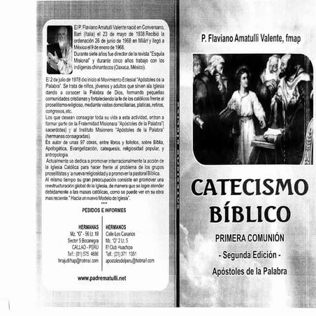 LIBRO CATECISMO BIBLICO PRIMERA COMUNION - PADRE FLAVIANO AMATULLI
