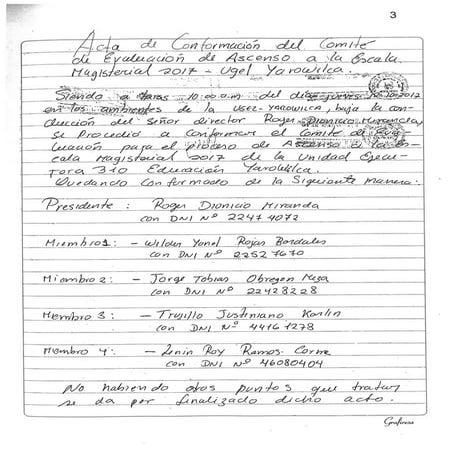 Libro de actas  EJEMPLO