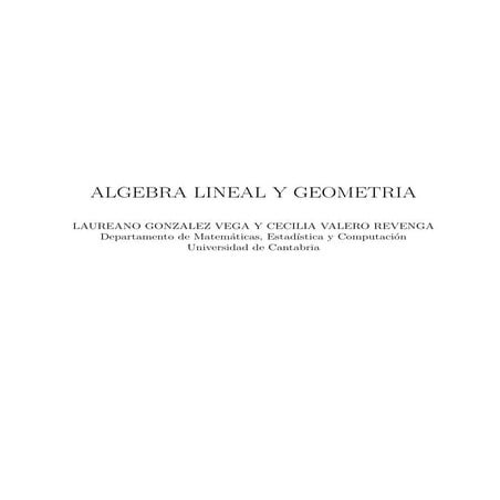 Libro de algebra lineal y geometría