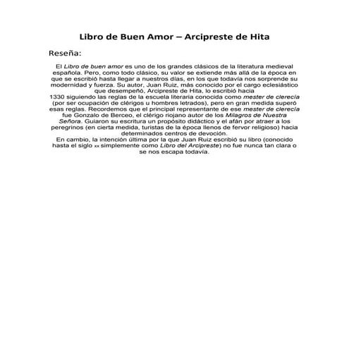 Libro de Buen Amor