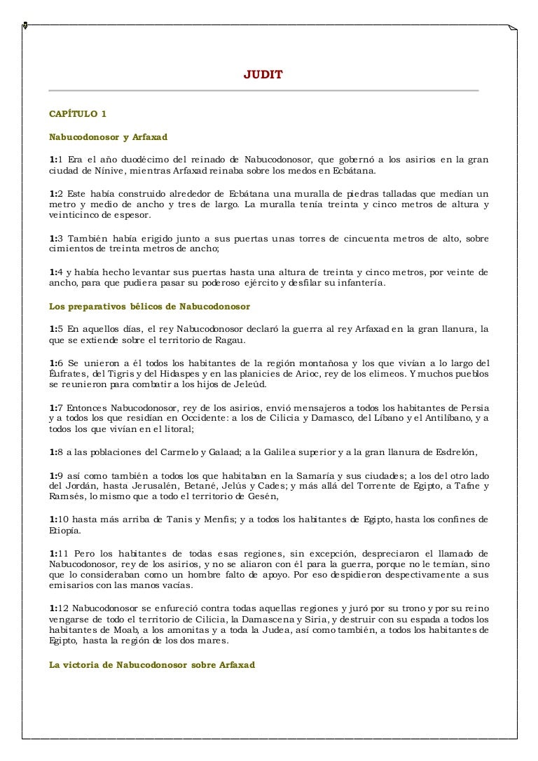 Libro De Judit