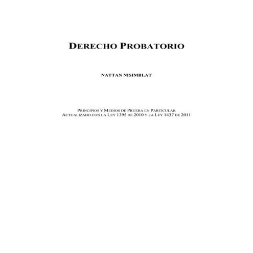 Libro derecho probatorio