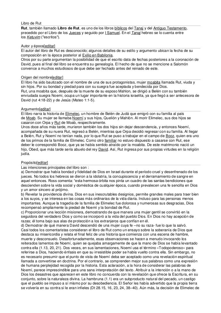 Libro De Rut