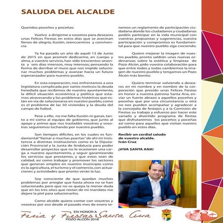 Libro Feria y Fiestas pozo alcón 2016