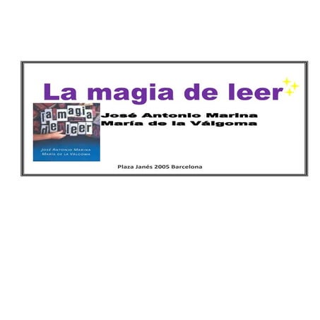 LA MAGIA DE LEER