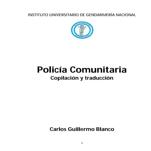 Libro «Policía Comunitaria - Copilación y traducción»