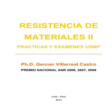 Libro resistencia de materiales ii (prácticas y exámenes usmp)(1)