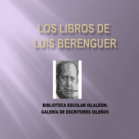 Libros de luis berenguer PPT