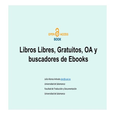 Libros libres, gratuitos, oa y buscadores