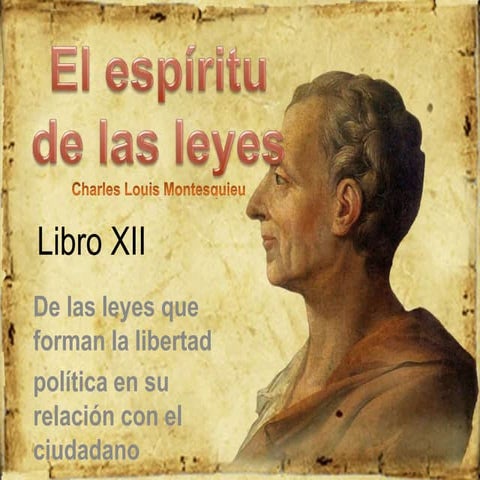 Montesqueiu - El espíritu de las leyes. Libro XII | PPT