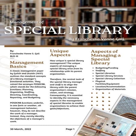 Special Library Management