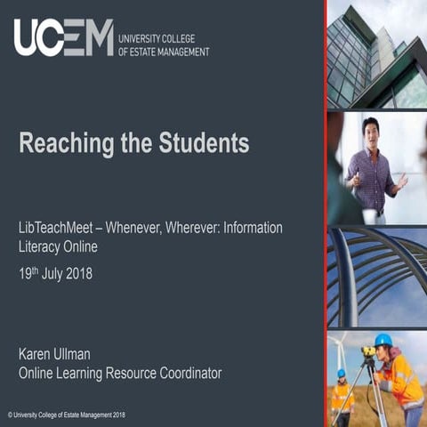 Libteachmeet: Reaching the students