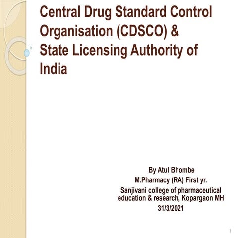 Pharmaceutical Licecnsing authorites of india