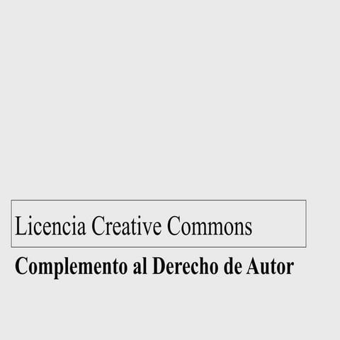 licencia creativa commons