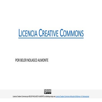 Licencia creative commons