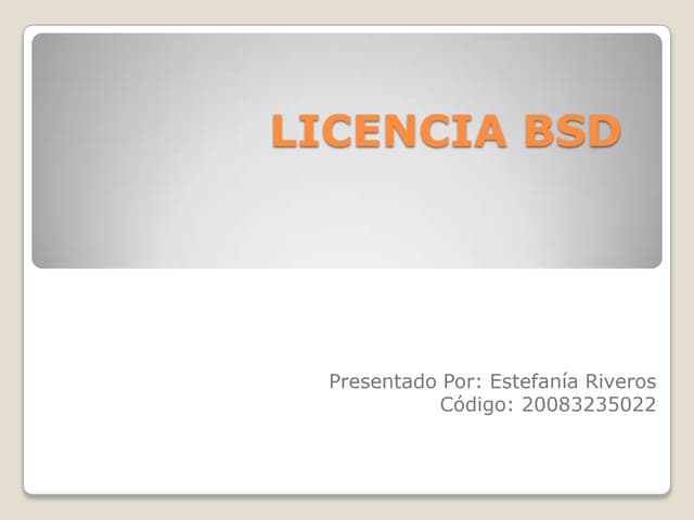 Licencia bsd