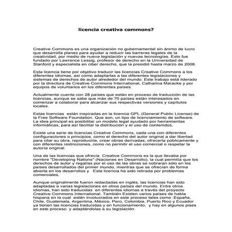 Licencia Creativa Commons