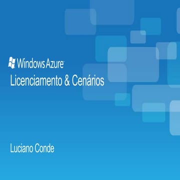Cloud Day III - Modelos de licenciamento para parceiros com Windows Azure