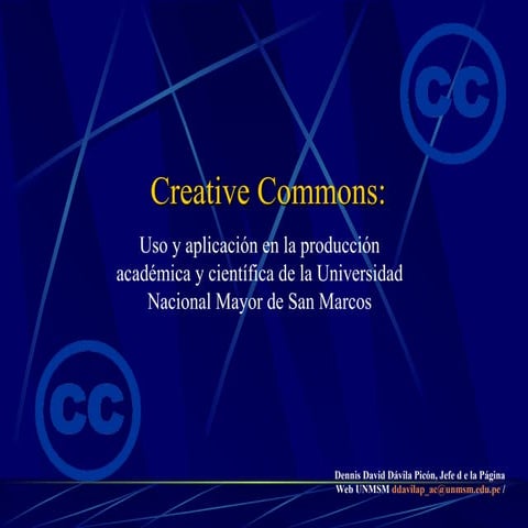 Licencias Creative Commons en Univ. San Marcos